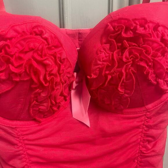 Sexy Little Things Victorias Secret 34C Dark Pink Garter Clips VTG Lingerie - Picture 3 of 7